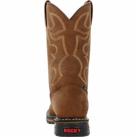 Rocky Original Ride USA Steel Toe Western Boot, BROWN, M, Size 8.5 RKW0419